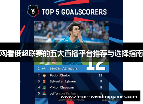 观看俄超联赛的五大直播平台推荐与选择指南 观看俄超联赛的五大直播平台推荐与选择指南